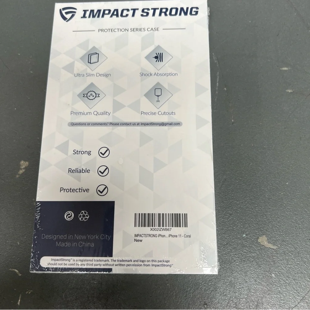 Impact strong iPhone 11 clear case coral tabs with screen protectors
